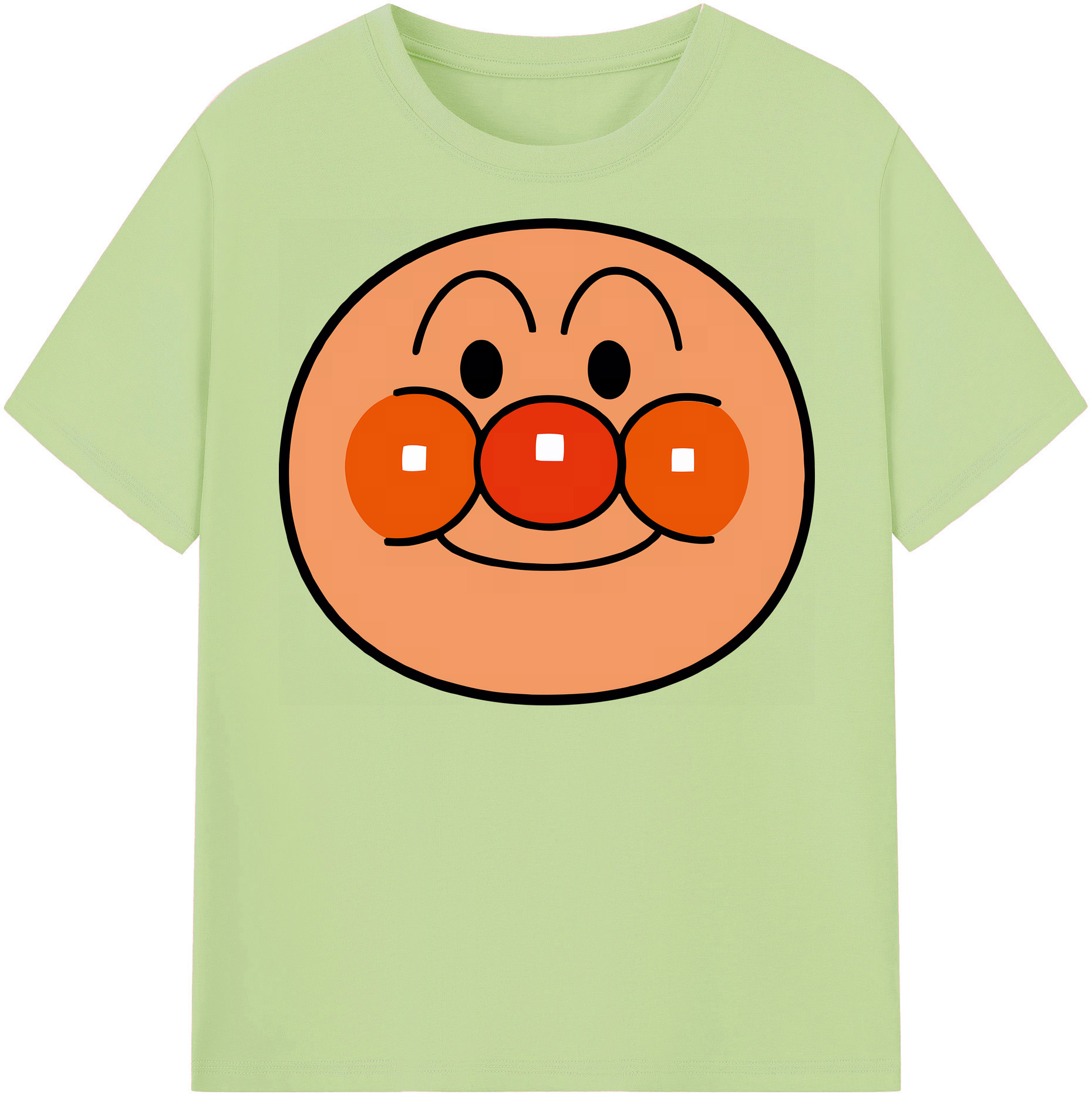 （画像用） アンパンマン Anpanman 綿100％半袖Tシャツ（フロントプリント）